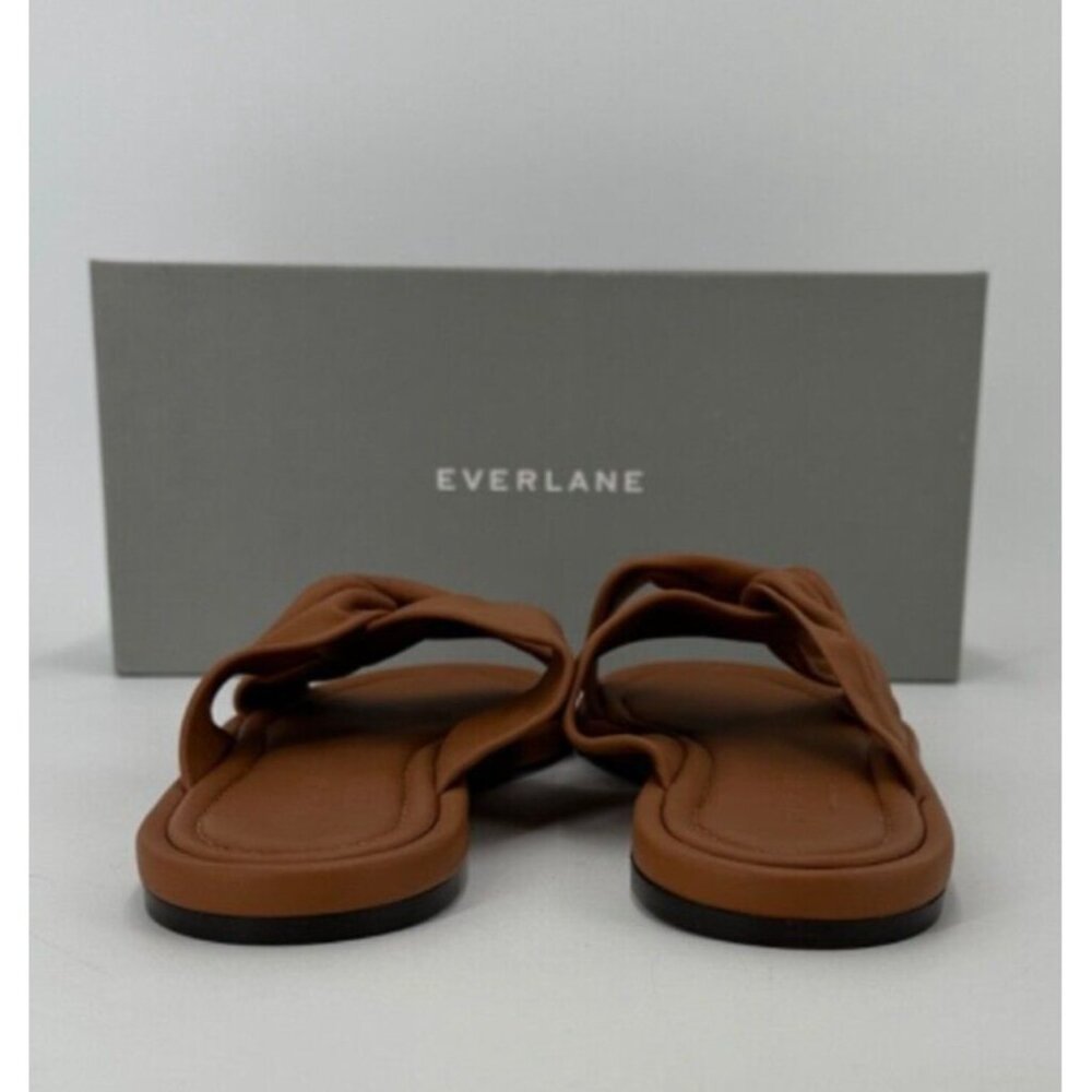 Everlane The Day Twist Sandals in Desert Tan/Brown size 7.5 Flat Slip-on Leather - Picture 3 of 8